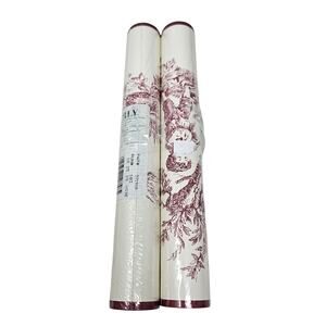 NEW Waverly 2 Rolls Wallpaper Border Red Toile Classic 5 Yrds Provencial